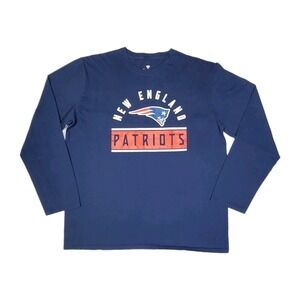 New England Patriots Fanatics Mens XL Navy Long Sleeve T-Shirt NFL